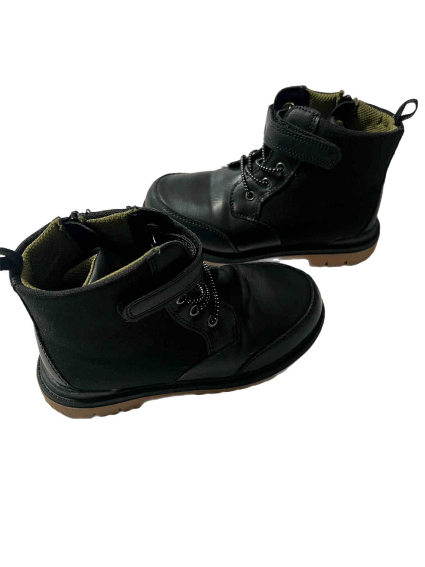 Boys Black Combat Boots 12