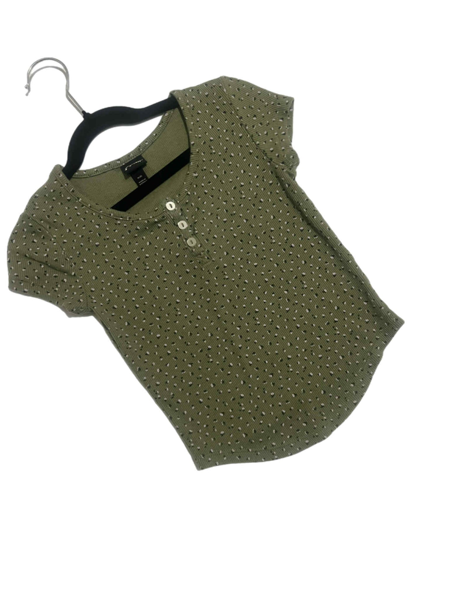 Girls Short Sleeve Ribbed Floral Tshirt