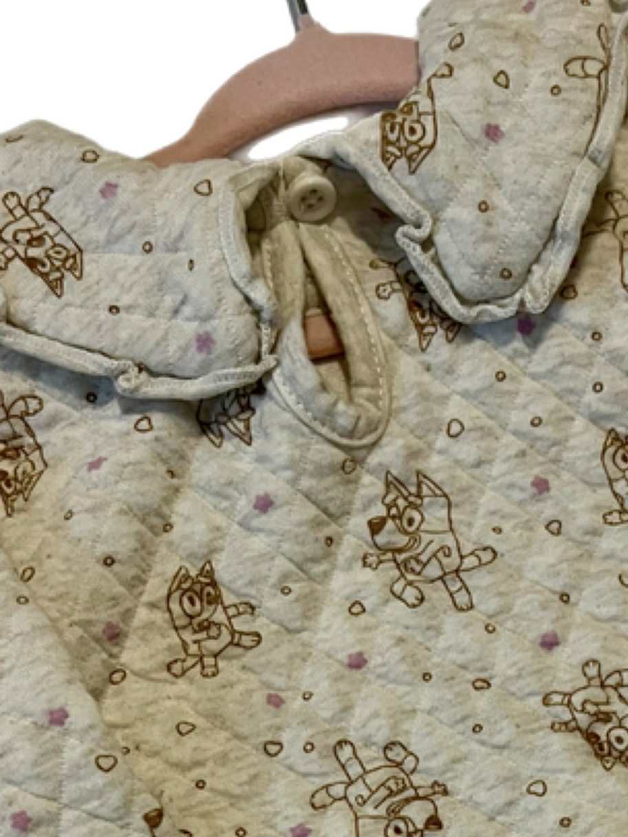 Girls Bluey Quilted Long Sleeve Shirt