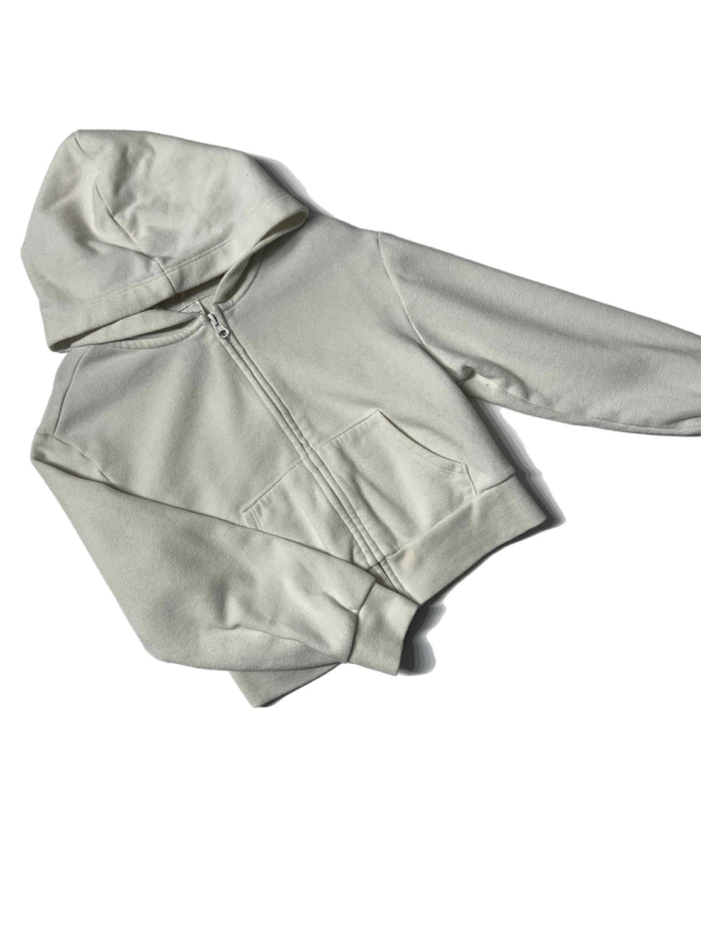 Unisex Cream Zip-Up Hoodie