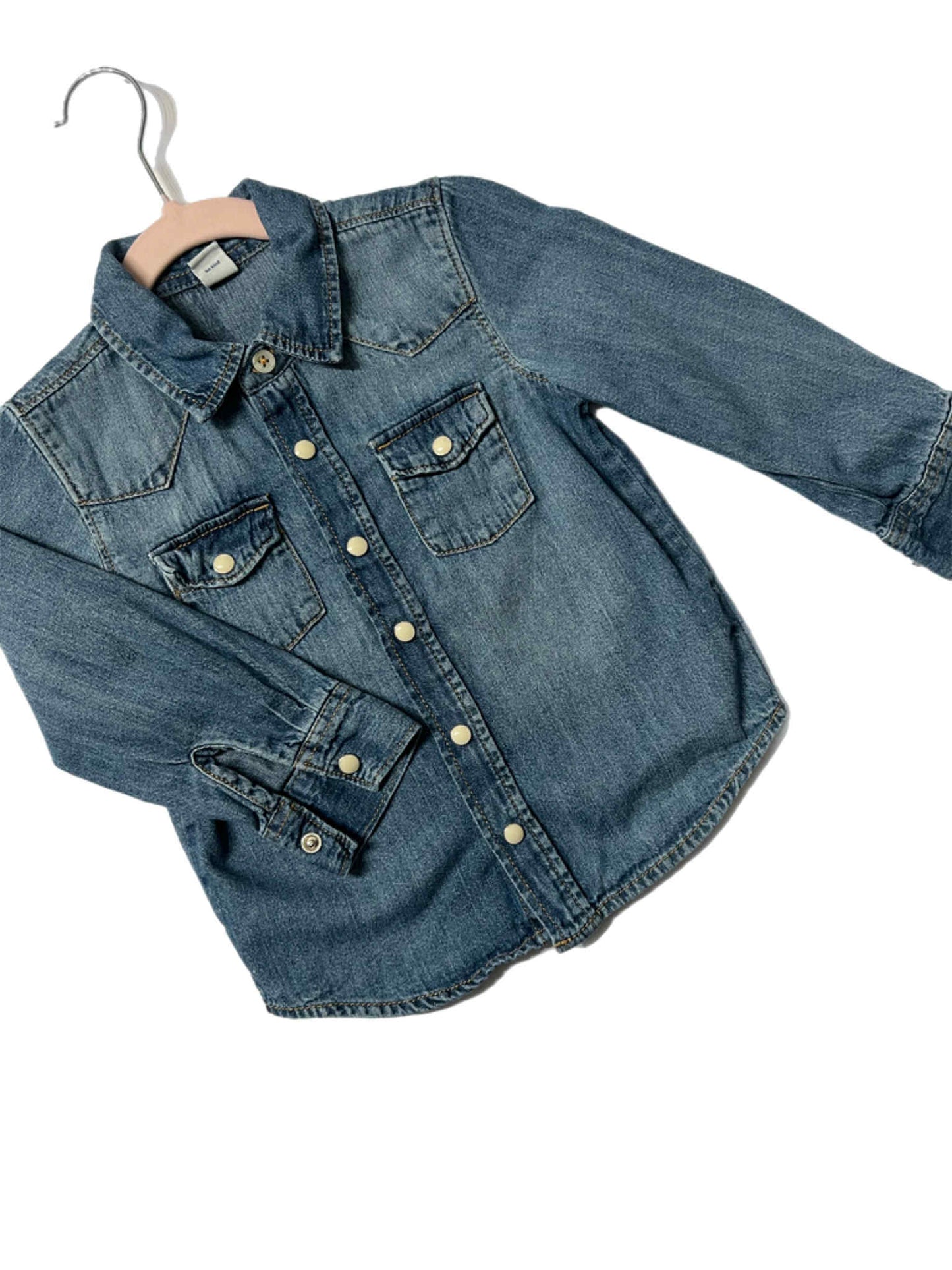 Girls Chambray Button Up