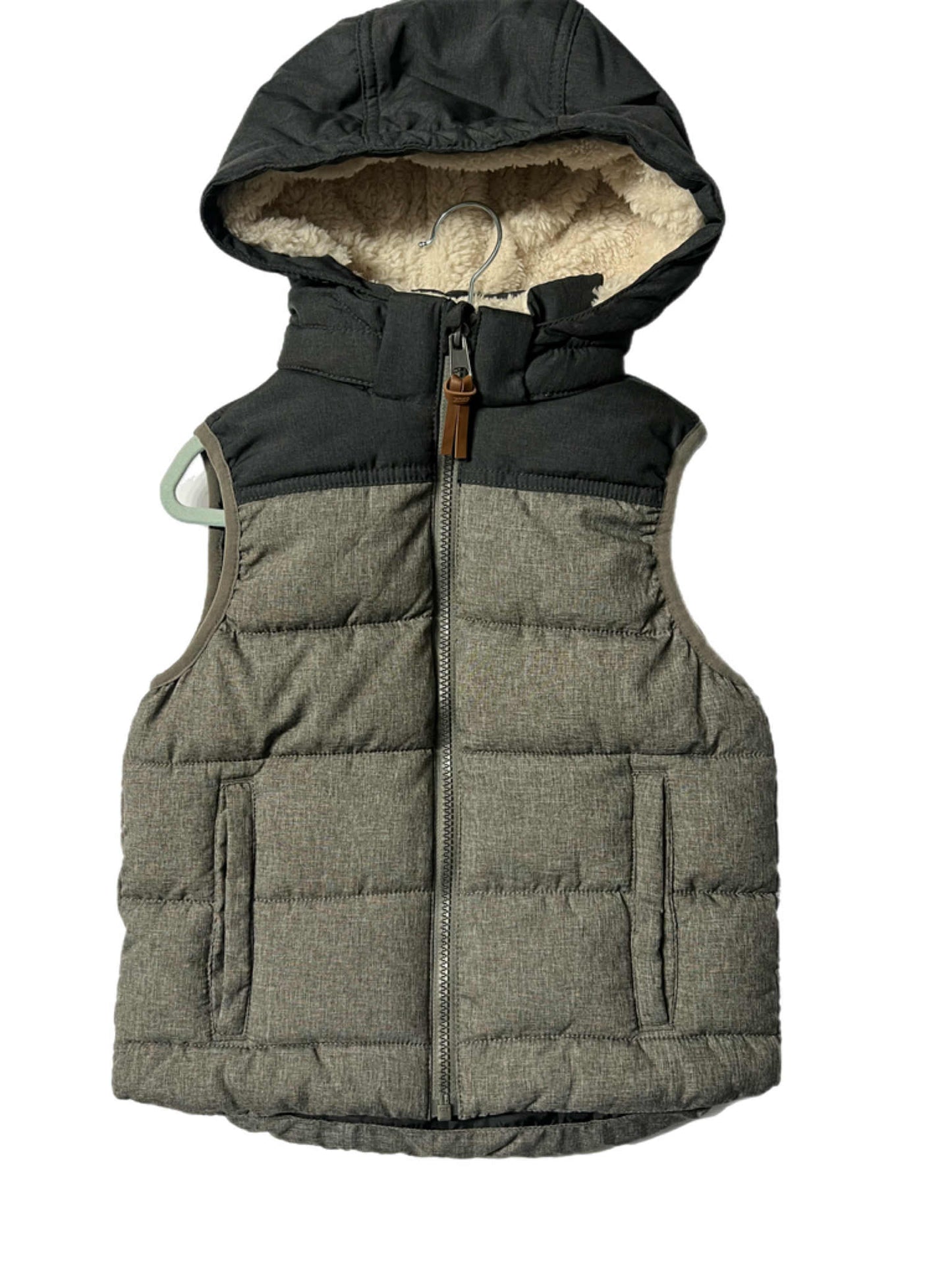 Grey & Black Puffy Vest