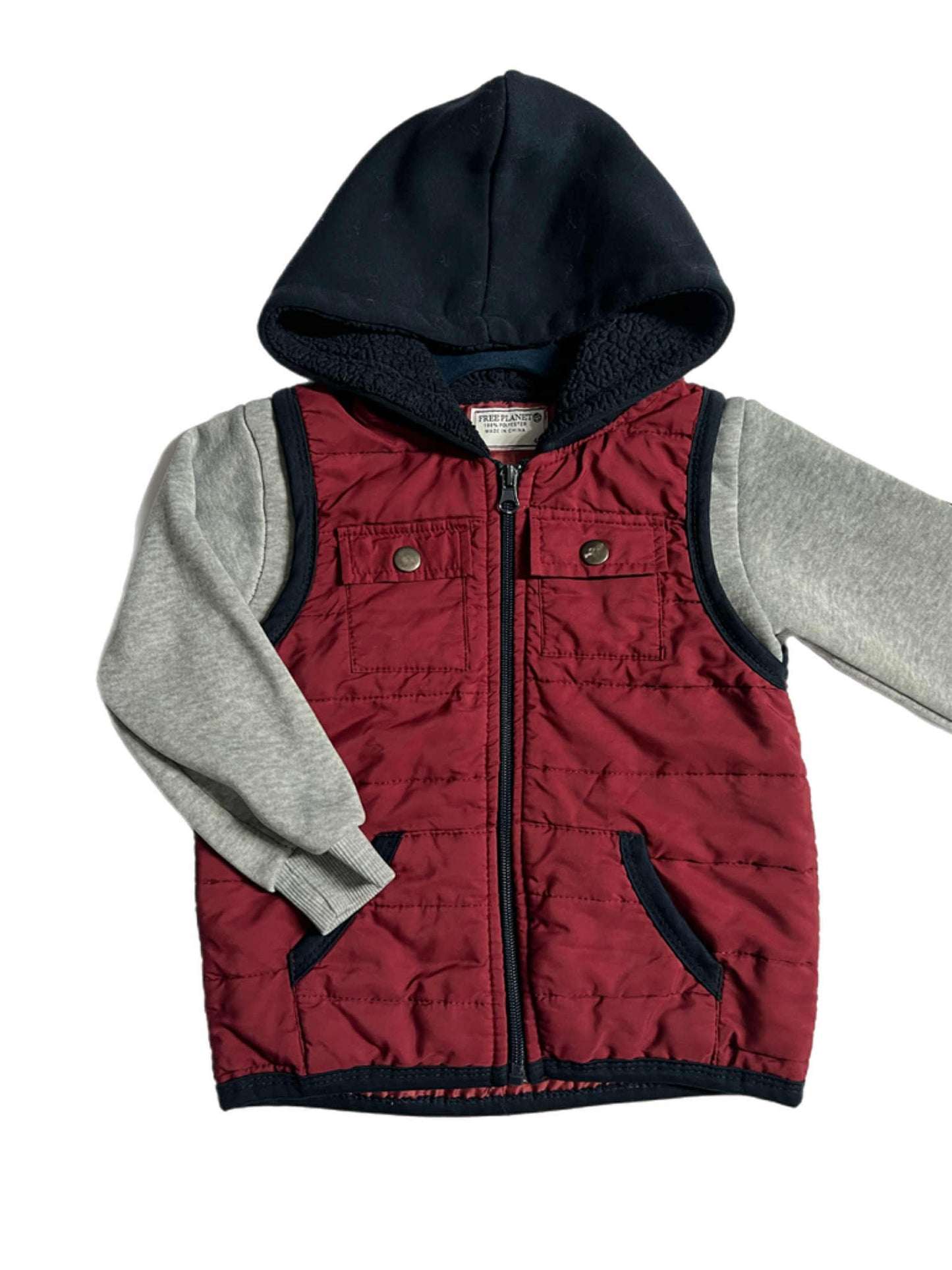Boys Vest Zip-Up Hoodie
