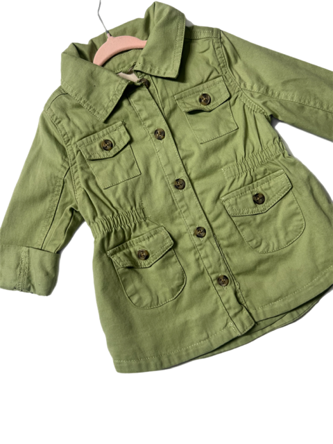 Girls Green Utility Jacket