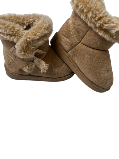Girls Faux Fur with Ties Boots 7c