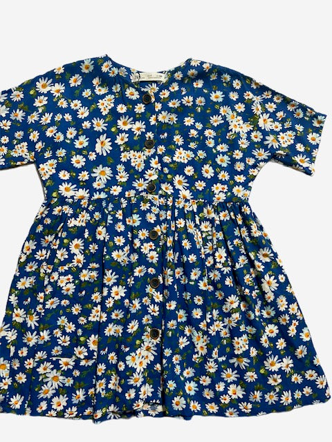 Girls Blue Daisy Dress