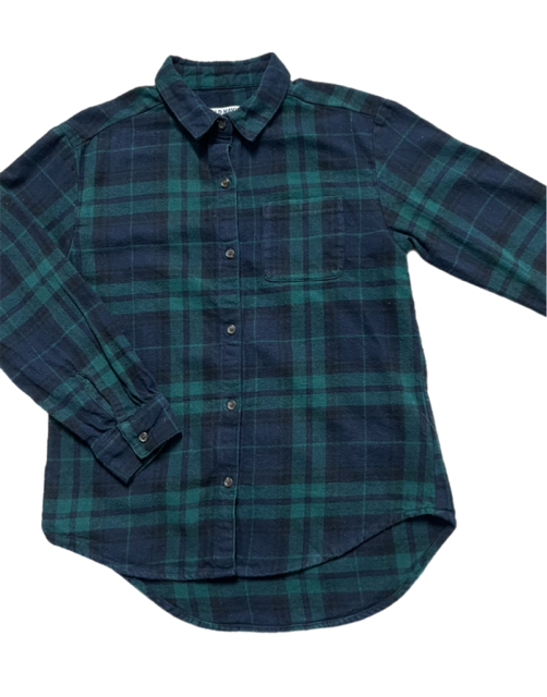 Girls Blue/Green Checkered Shirt