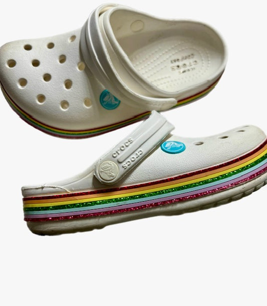 White Crocs 12Y