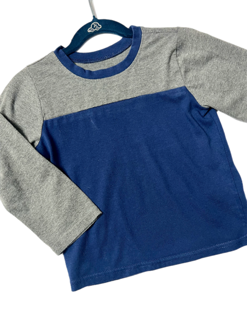 Boys Gray/Navy Longsleeve