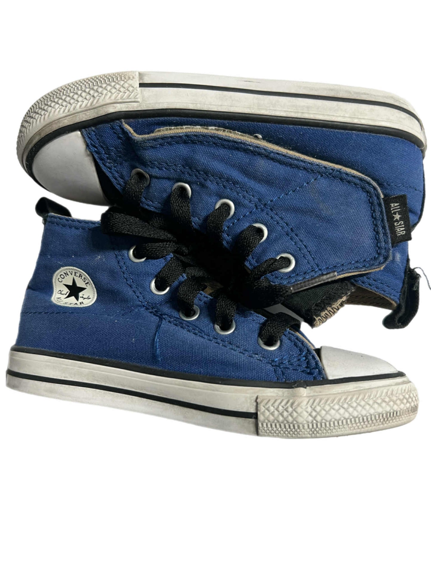 Converse Navy High Top with Velcro 9