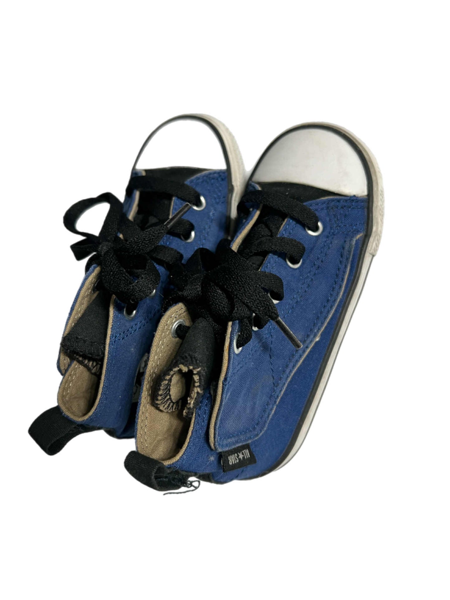 Converse Navy High Top with Velcro 9