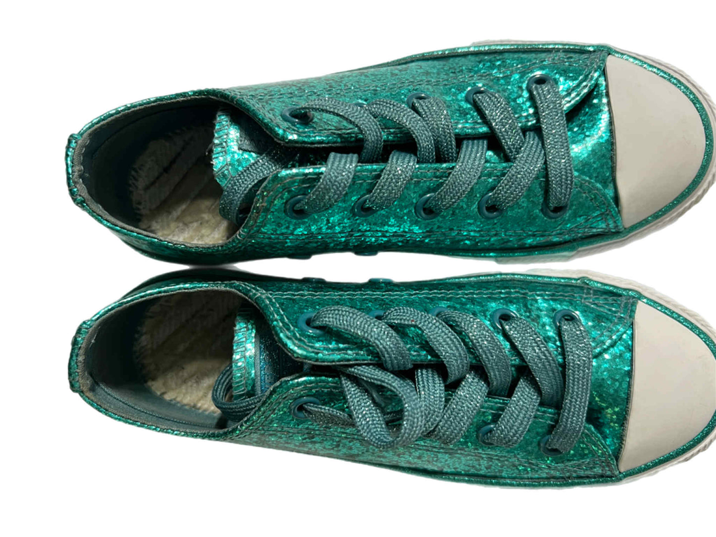 Converse Teal Green Glitter Sneakers 2