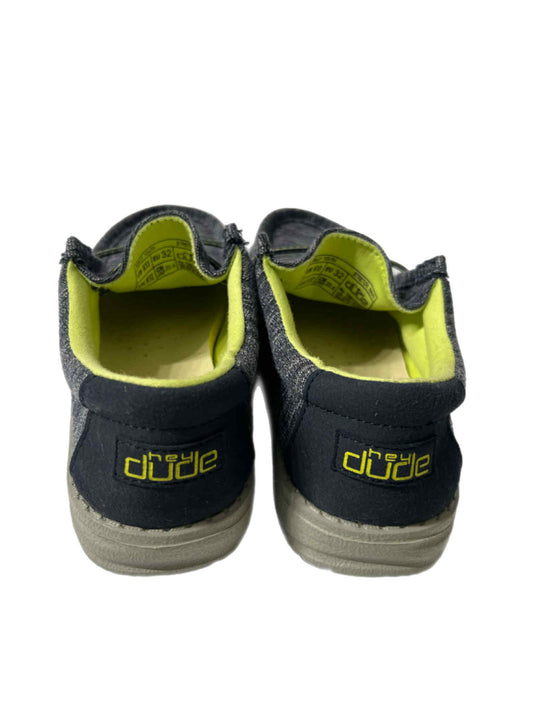 Hey Dude Youth Stretch Navy Loafers 13