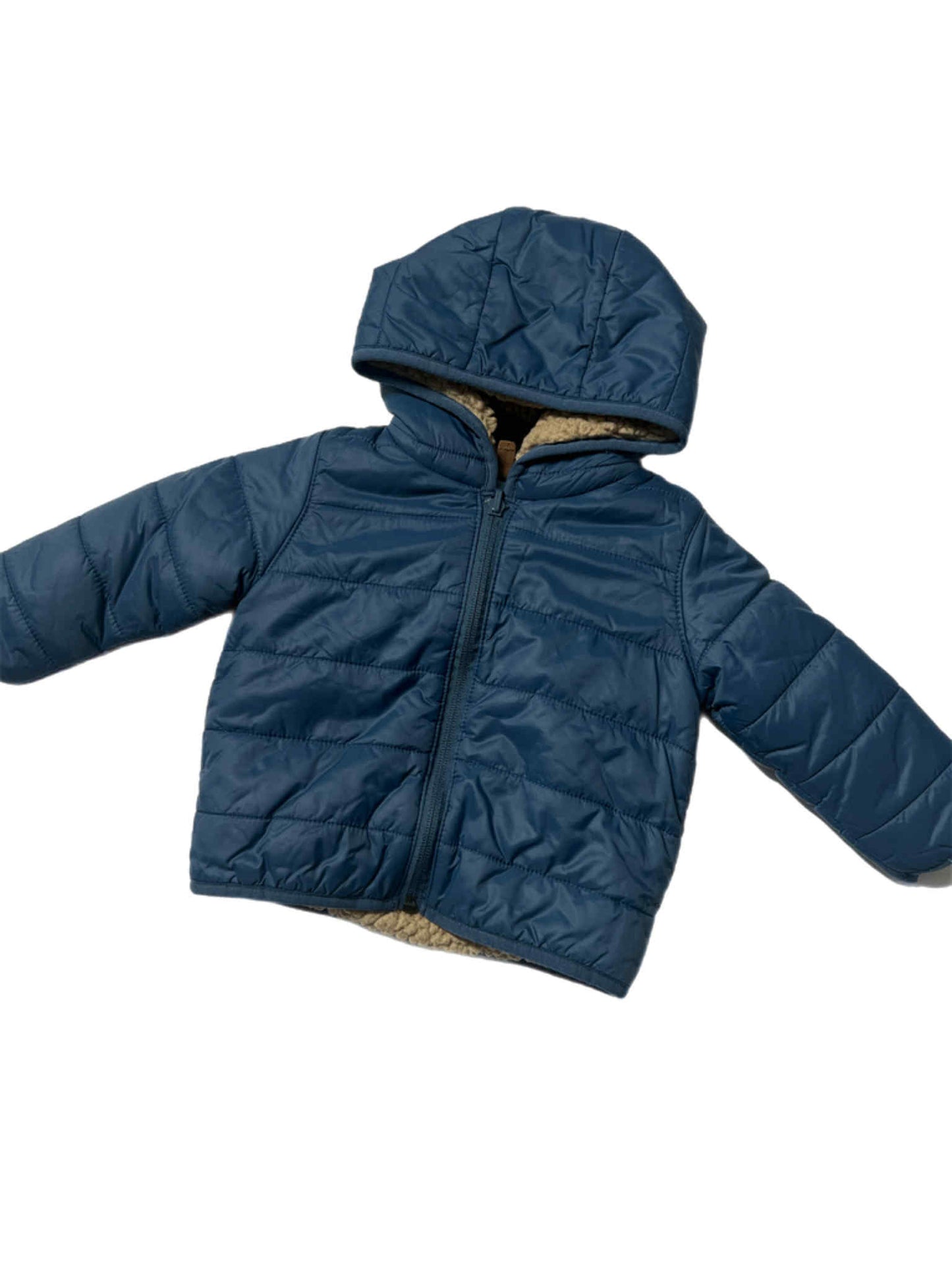 Boys Sherpa Lined Puff Coat