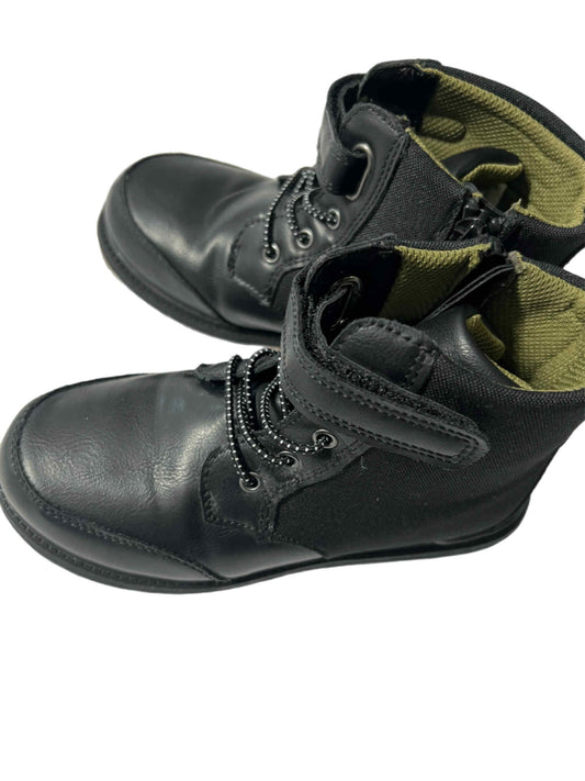 Boys Black Combat Boots 12