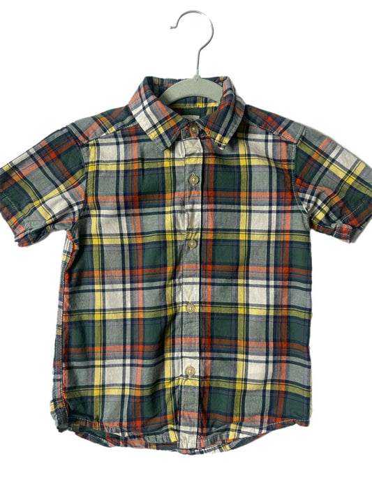 Boys Plaid Collard Shirt