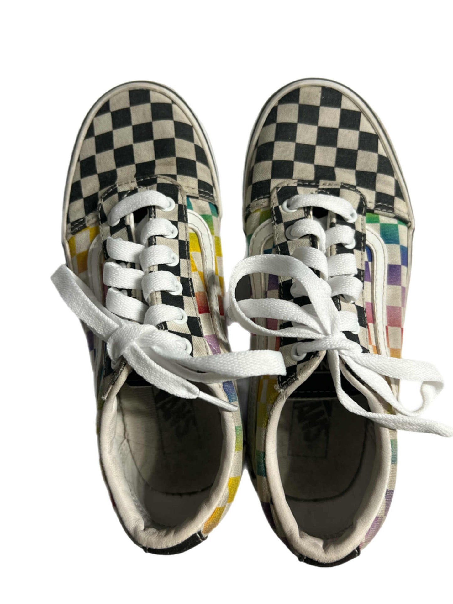 Van's Rainbow Checkerboard Low Tops 2Y