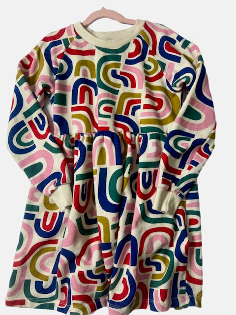 Rainbow French Terry Knit Dress