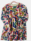 Rainbow French Terry Knit Dress