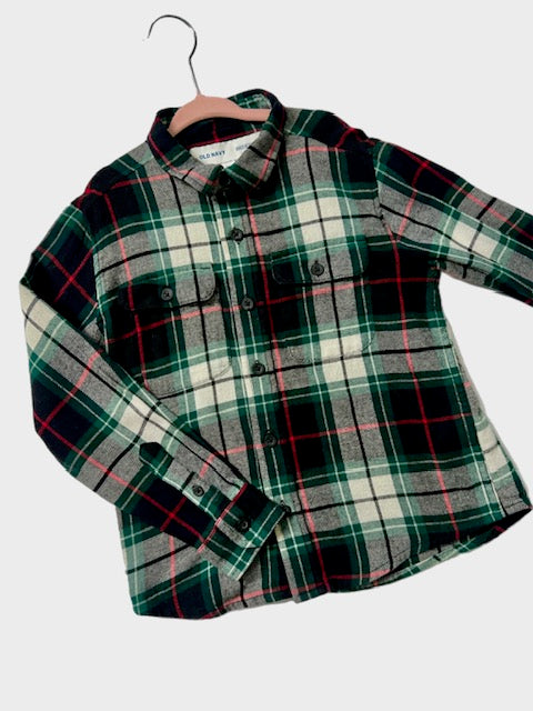 Boys Green/Black Flannel