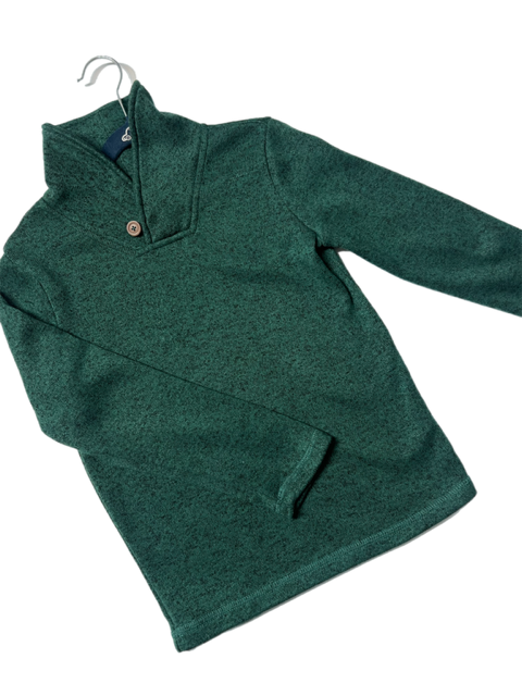 Heathered Green/Black Cowl Neck Sweater