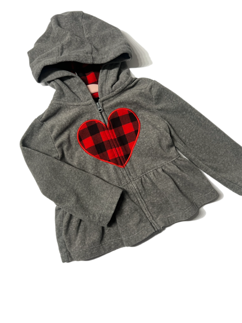 Baby Fleece with Buffalo Plaid Heart