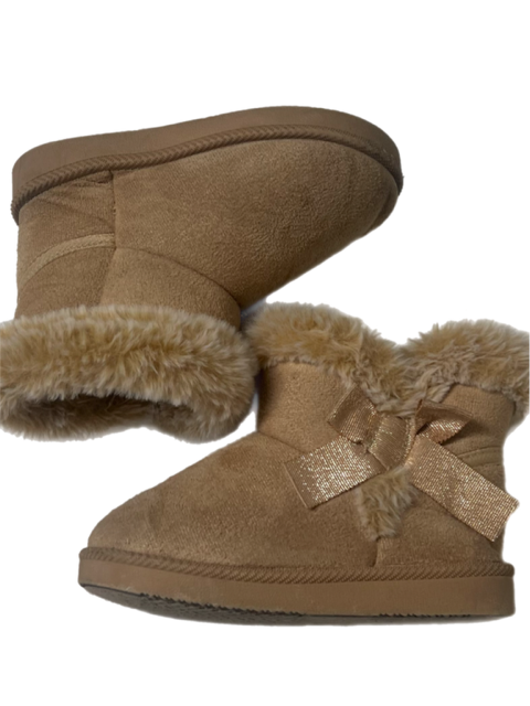 Girls Faux Fur with Ties Boots 7c