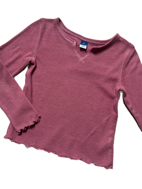 Girls Mauve Thermal Longsleeve