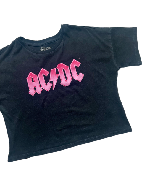Girls ACDC Graphic Crop Tee