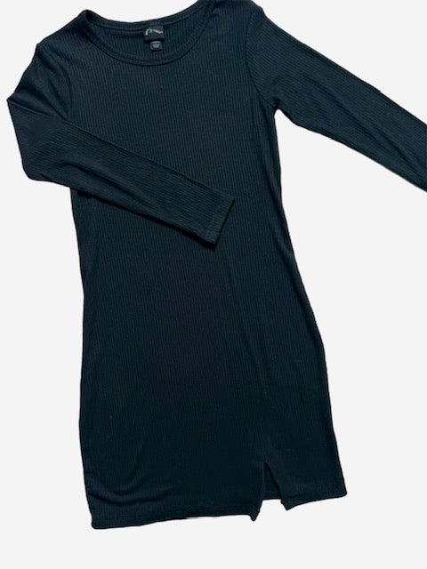 Girls Fitted Black Dress
