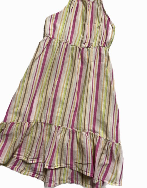 Girls Striped Spaghetti Strap Dress