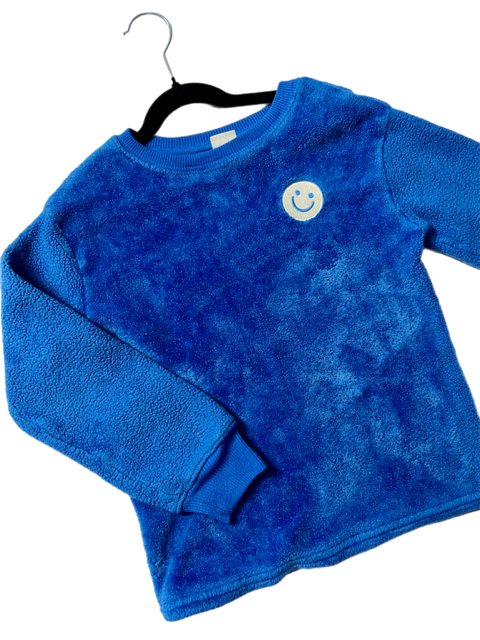 Fuzzy Smiley Face Sweatshirt