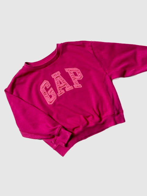 Girls Pink Ribbon Gap Sweatshirt