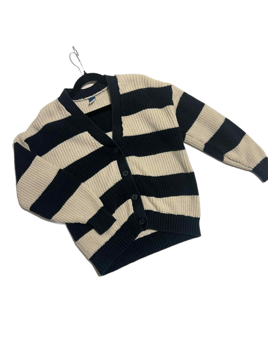 Navy & Cream Button Down Sweater