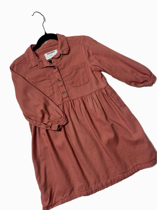 Girls Shirt Dress with Pleats