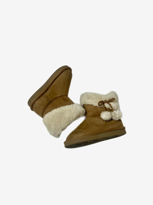 Girls Winter Boots Faux Fur 7C