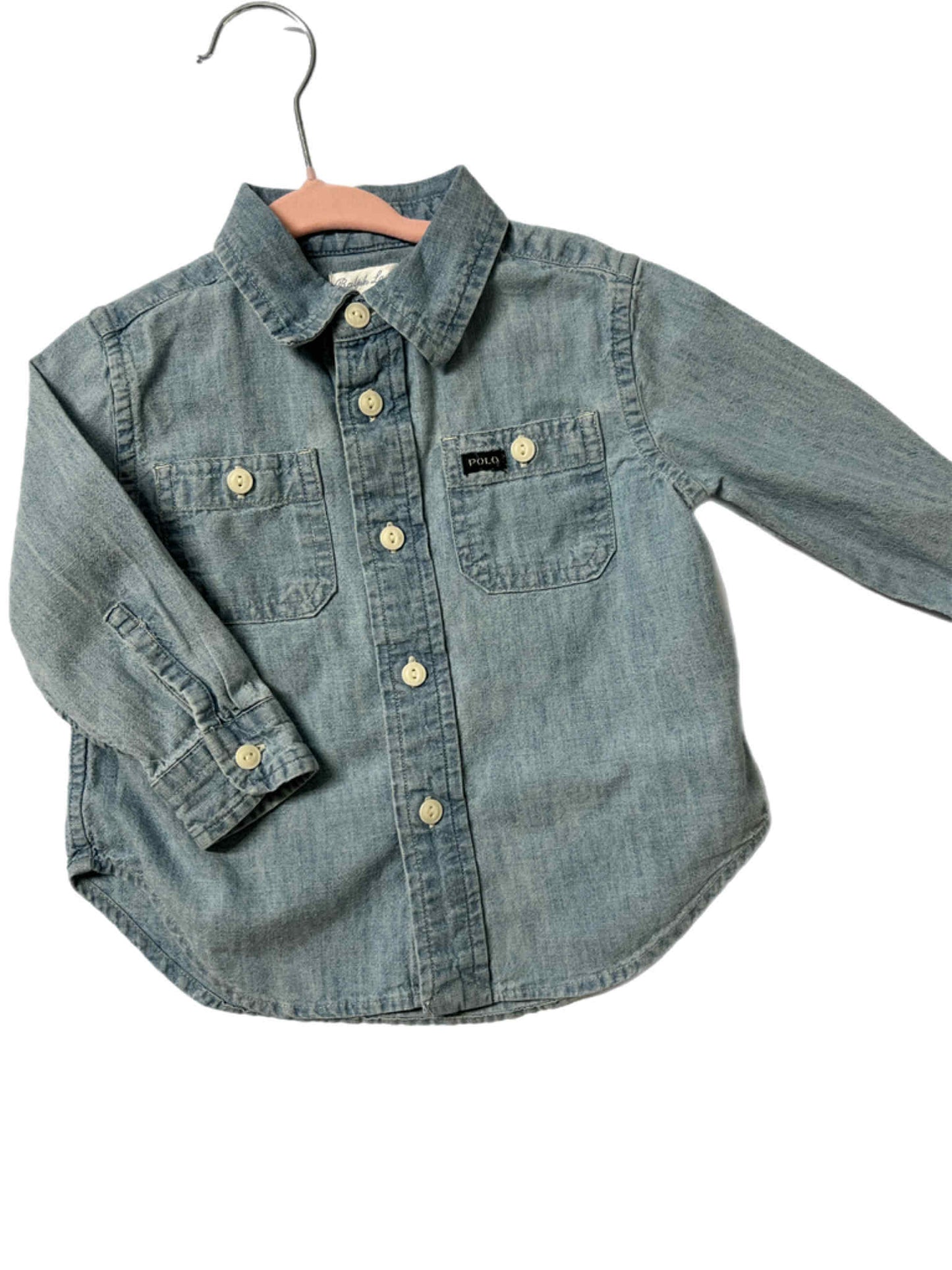 Boys Polo Denim Button-Up
