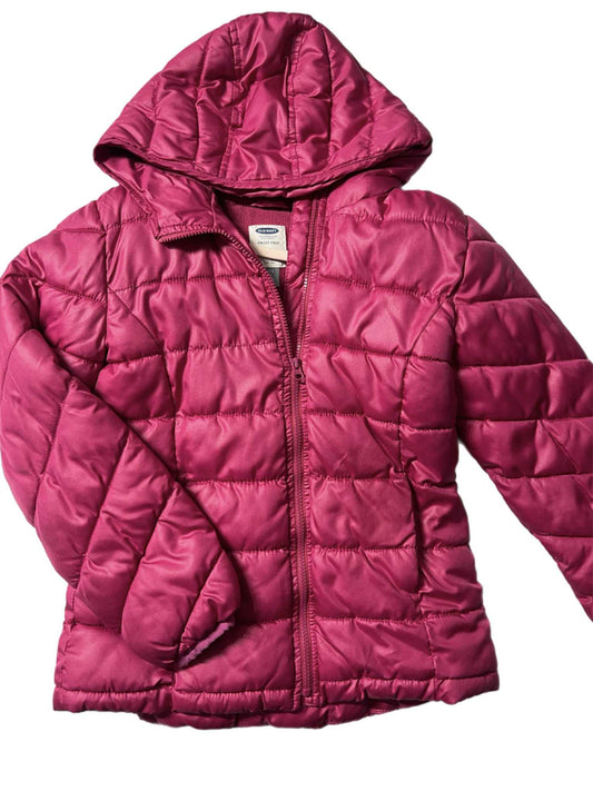 Girls Pink Hooded Puffer Jacket