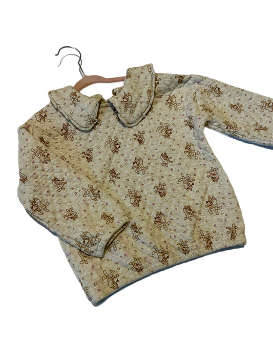 Girls Bluey Quilted Long Sleeve Shirt